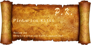 Pintarics Kitti névjegykártya